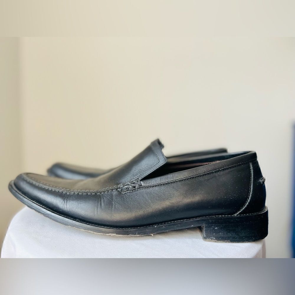 DONALD PLINER MEN’S BLACK LEATHER SHOES SIZE 8.5 - Picture 4 of 9